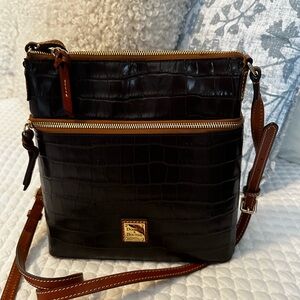 Dooney & Bourke Black and Brown Crossbody Bag